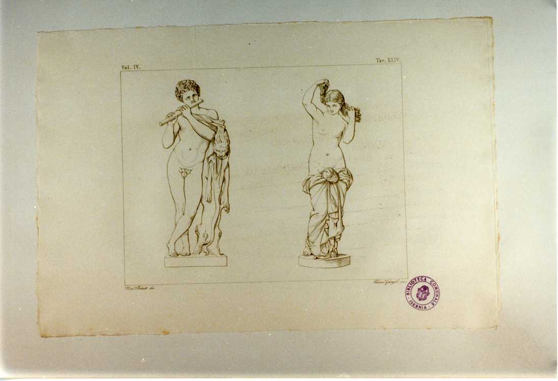 VENERE ANADIOMENE; FAUNO (stampa smarginata, serie) di Garzoli Francesco, Podesti Vincenzo (sec. XIX)