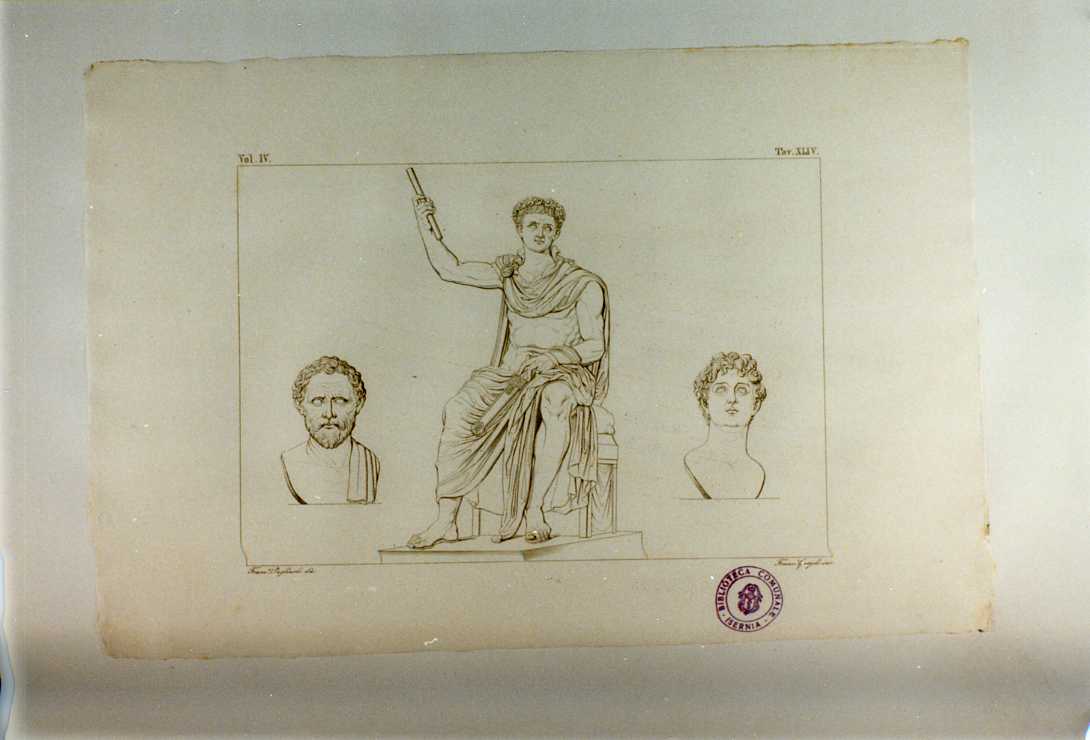 IMPERATORE TIBERIO; DUE TESTE (stampa smarginata, serie) di Garzoli Francesco, Pagliuolo Francesco (sec. XIX)
