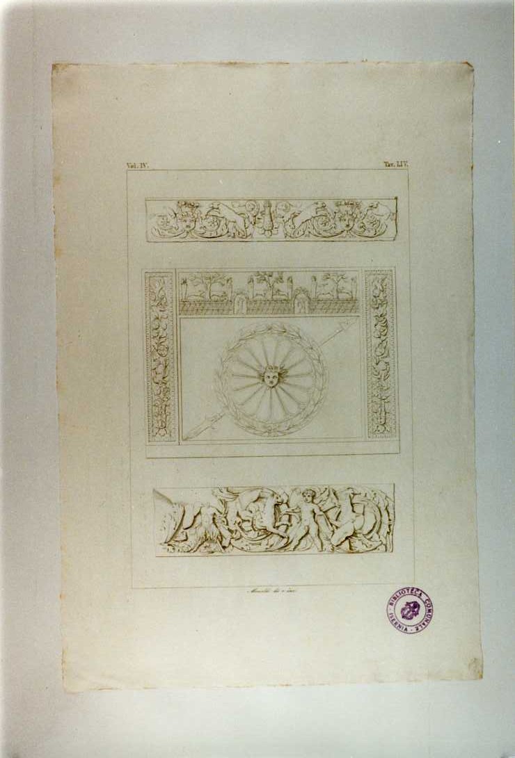 BASSORILIEVI (stampa smarginata, serie) di Monaldi (sec. XIX)