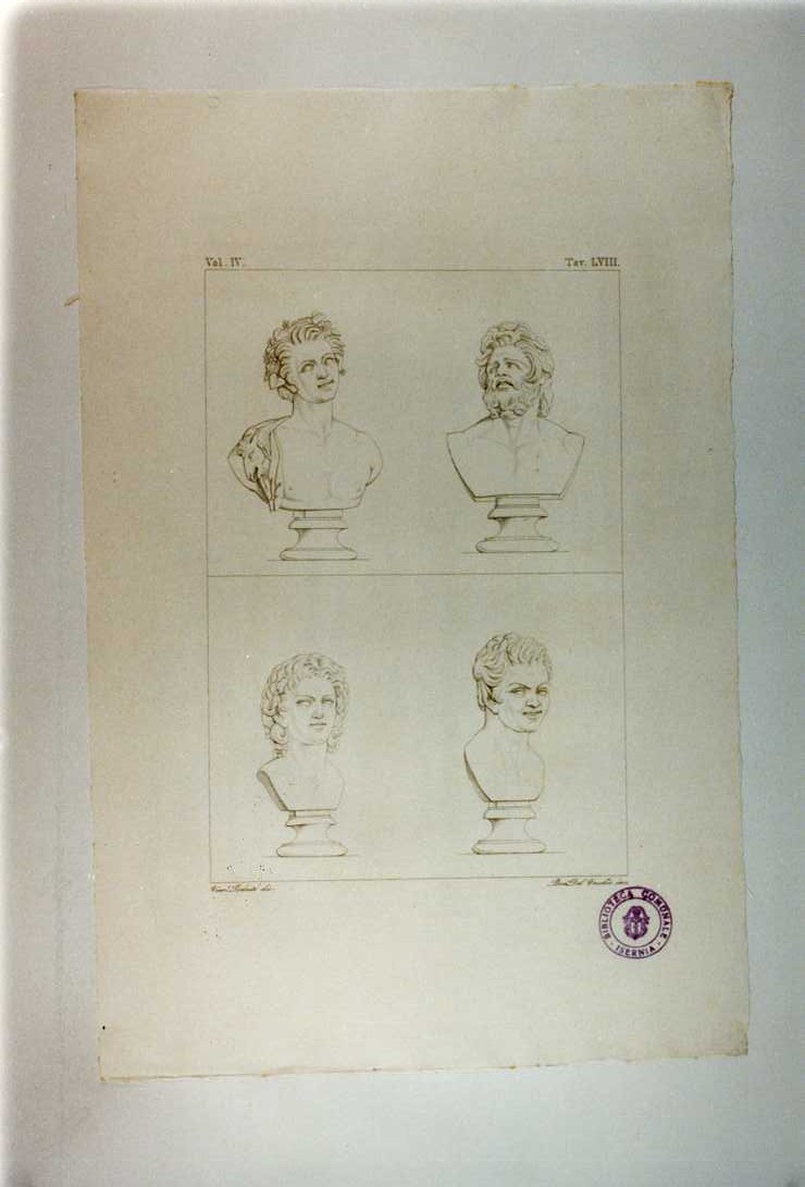 BUSTI (stampa smarginata, serie) di Del Vecchio Beniamino, Podesti Vincenzo (sec. XIX)
