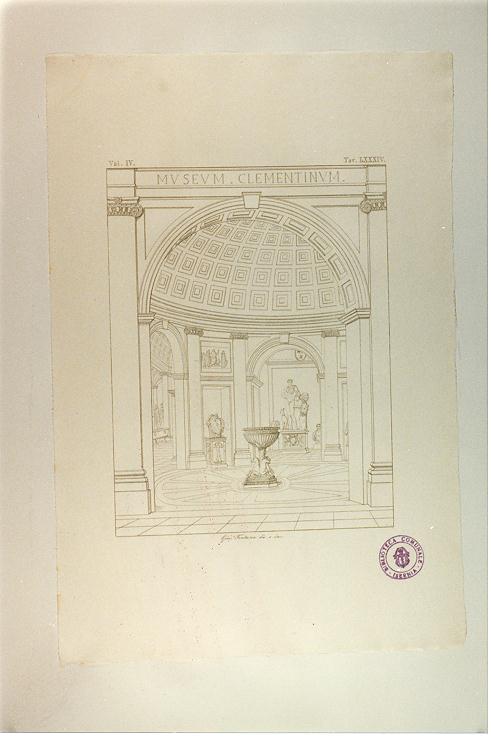 ROTONDA E CAMERA DI MELEAGRO (stampa smarginata, serie) di Fontana Giacomo (sec. XIX)