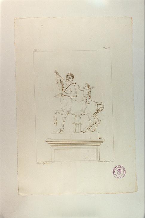 CENTAURO CON AMORE (stampa, serie) di Garzoli Francesco, Pagliuolo Francesco (sec. XIX)