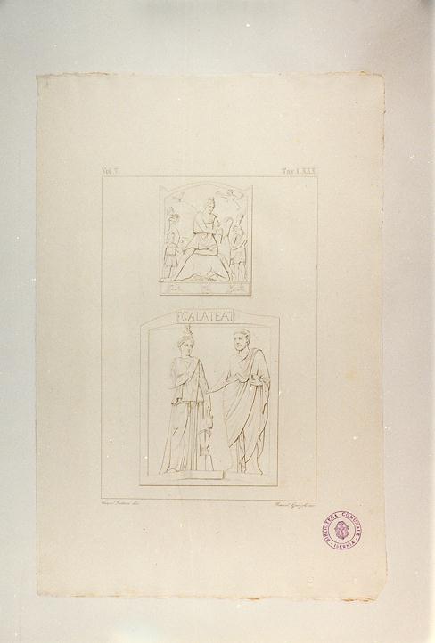 MITRA, ISIDE E SACERDOTE (stampa smarginata, serie) di Garzoli Francesco, Fattori Crescenzo (sec. XIX)