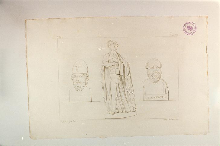 APOLLO CITAREDO, MILZIADE E SOCRATE (stampa smarginata, serie) di Cartoni Filippo, Bonaiuti Raffaele (sec. XIX)