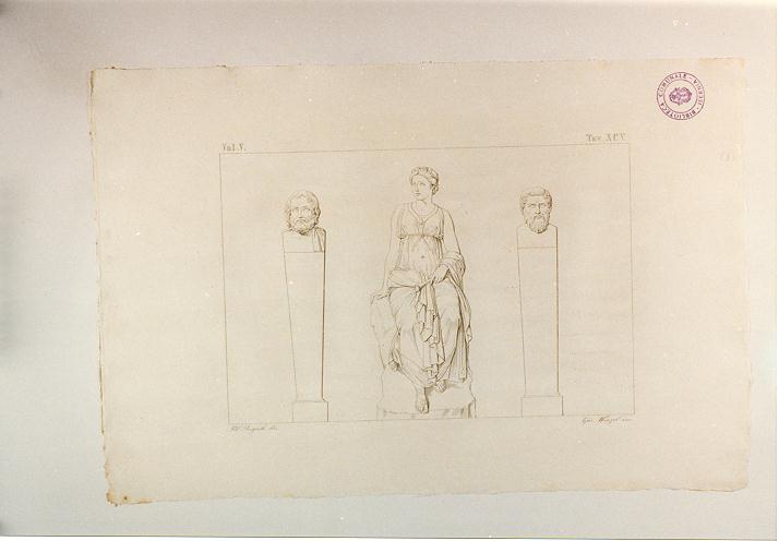 EURIPIDE, ZENONE L'EPICUREO E SERAPIDE (stampa smarginata, serie) di Wenzel Giovanni, Bigioli Filippo (sec. XIX)