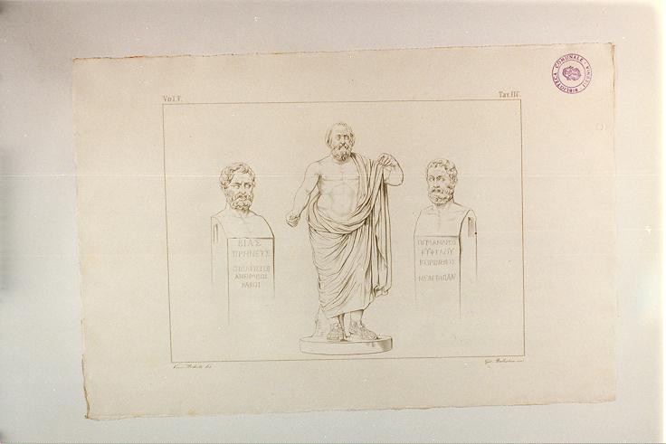 LICURGO, DRIANTE E PERIANDO (stampa smarginata, serie) di Balestra Giovanni Battista, Podesti Vincenzo (sec. XIX)