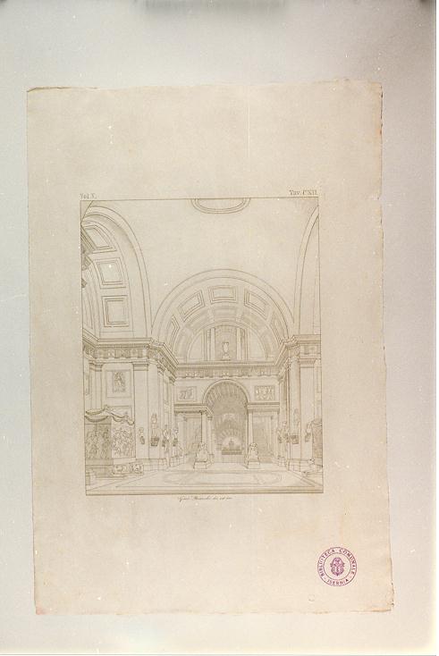 VEDUTA DELLA SALA DELLA CROCE (stampa smarginata, serie) di Bianchi Giuseppe (sec. XIX)