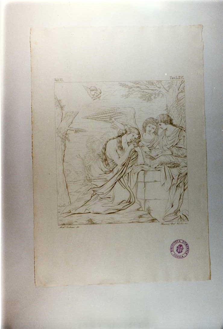 MADDALENA (stampa tagliata, serie) di Barbieri Giovan Francesco detto Guercino, Del Vecchio Beniamino, Cortazzo Michele (sec. XIX)