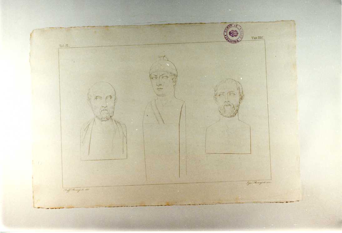 DUE BUSTI; ERMA (stampa tagliata, serie) di Bonaiuti Ignazio, Bonaiuti Raffaele (sec. XIX)