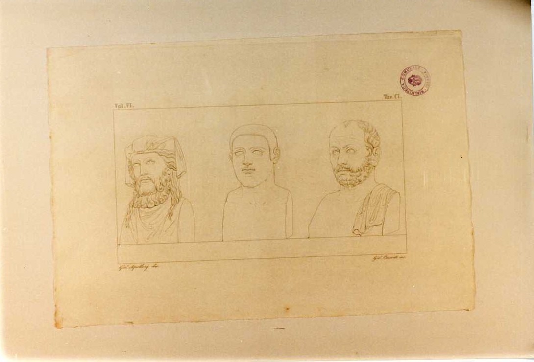 TRE ERME (stampa tagliata, serie) di Consorti Girolamo, Apolloni Girolamo (sec. XIX)