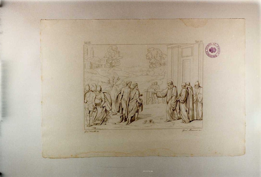 DIPINTO (stampa tagliata, serie) di Muziano Girolamo, Marcucci Giuseppe, Camilli Gioacchino (sec. XIX)