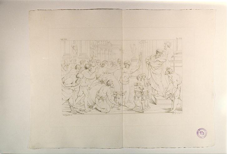 SAN PAOLO E BARNABA (stampa smarginata, serie) di Sanzio Raffaello, De Carolis Pietro, Guglielmi Paolo (sec. XIX)