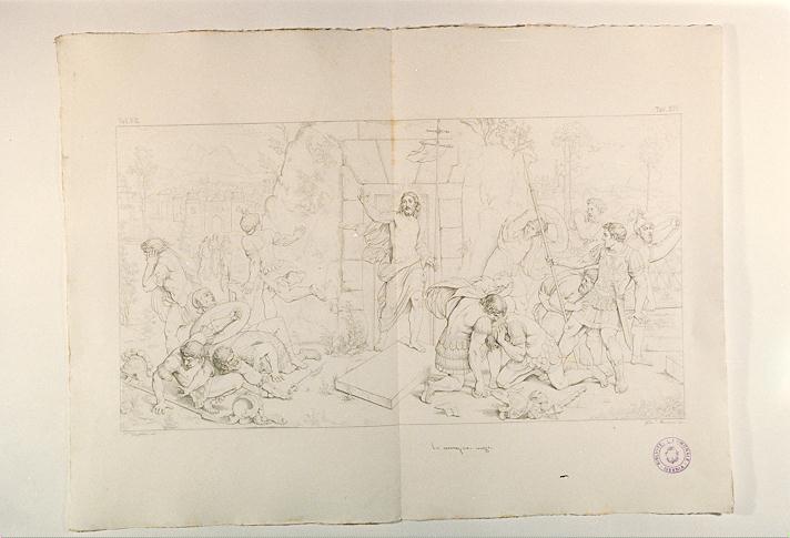 RESURREZIONE (stampa, serie) di Sanzio Raffaello, Marcucci Giuseppe, Guglielmi Paolo (sec. XIX)