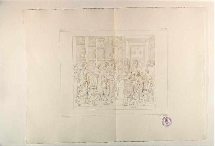 PRESENTAZIONE AL TEMPIO (stampa, serie) di Sanzio Raffaello, Morghen Giuseppe, Fattori Crescenzo (sec. XIX)