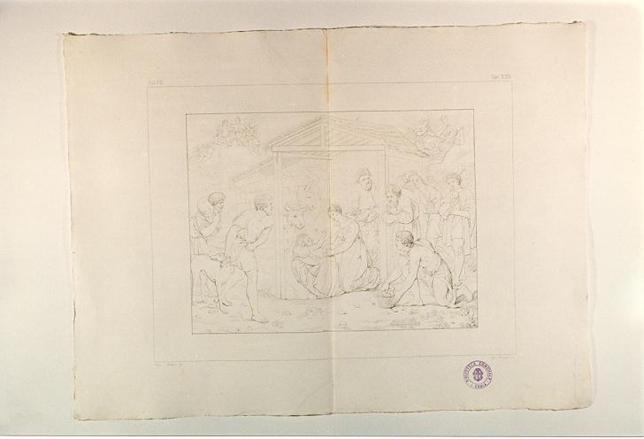 ADORAZIONE DEI PASTORI (stampa, serie) di Vincidor Tommaso di Andrea, Wenzel Giovanni, Fattori Crescenzo (sec. XIX)