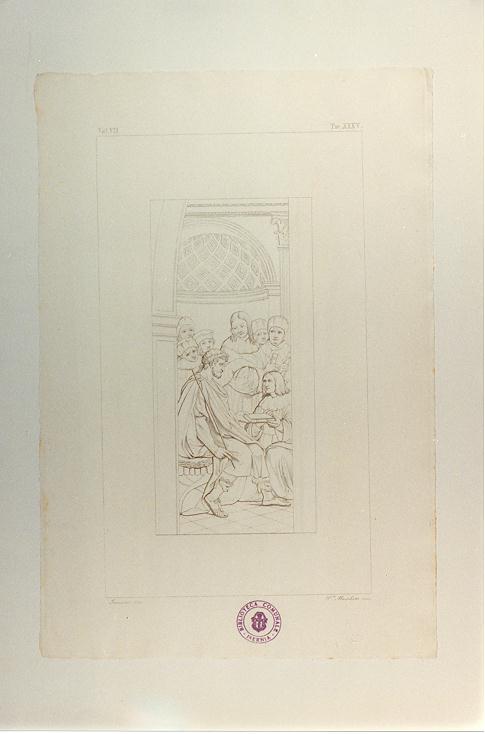GIUSTINIANO (stampa smarginata, serie) di Sanzio Raffaello, Marchetti Pietro, Irnone (sec. XIX)
