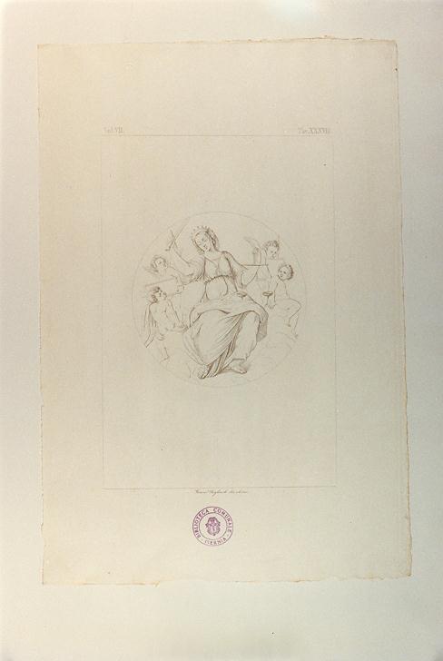GIUSTIZIA (stampa smarginata, serie) di Sanzio Raffaello, Pagliuolo Francesco (sec. XIX)