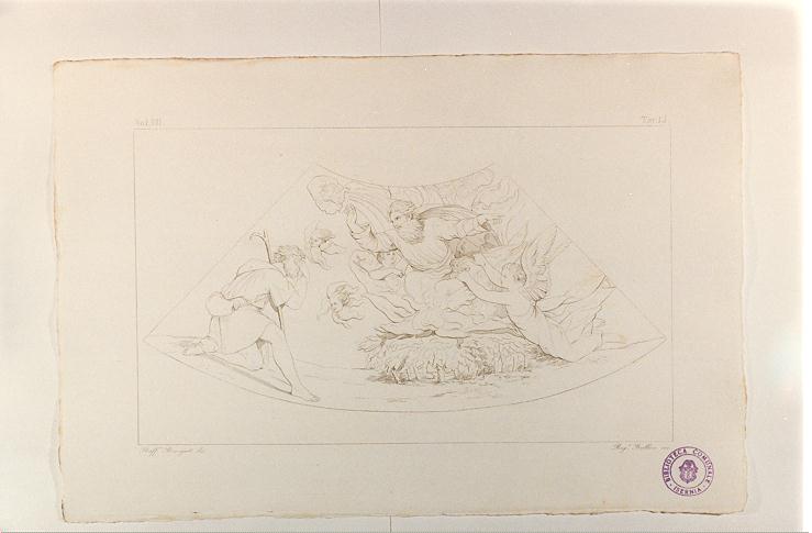 APPARIZIONE DI DIO A MOSE' (stampa, serie) di Sanzio Raffaello, Bullica Reginaldo, Bonaiuti Raffaele (sec. XIX)