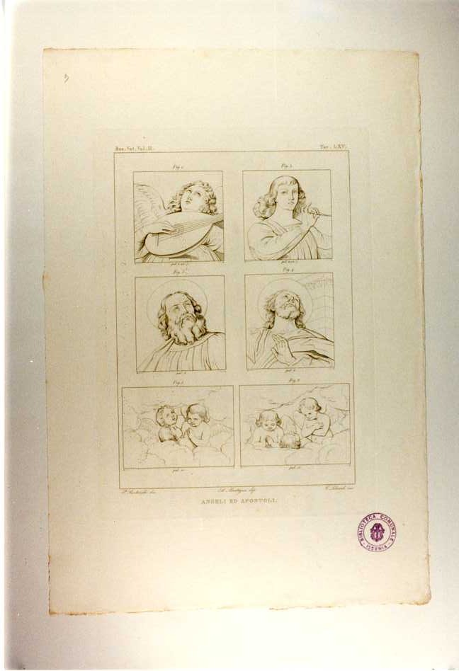 ANGELI E APOSTOLI (stampa, serie) di Mantegna Andrea, Liberali C, Santorelli P (prima metà sec. XIX)