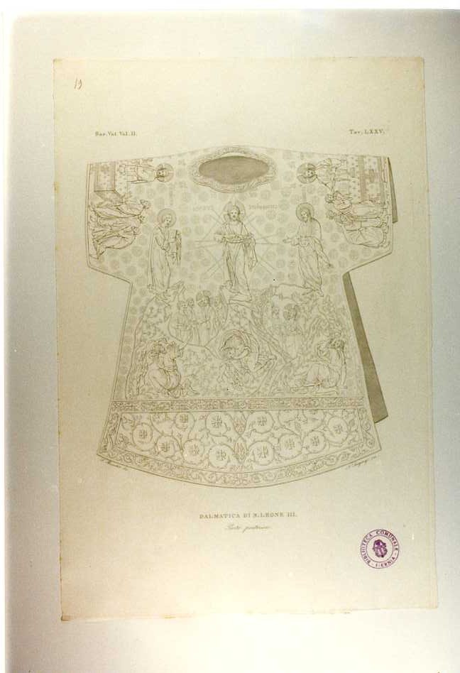 DALMATICA DI LEONE III (stampa smarginata, serie) di Sangiorgi Nicola, Busuttil Salvatore (prima metà sec. XIX)