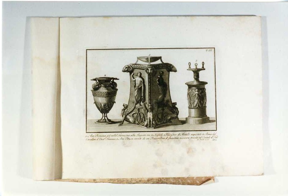 ARA ROMANA; VASO GRECO; ARA ETRUSCA (stampa, serie) di Pronti Domenico (fine/ inizio secc. XVIII/ XIX)