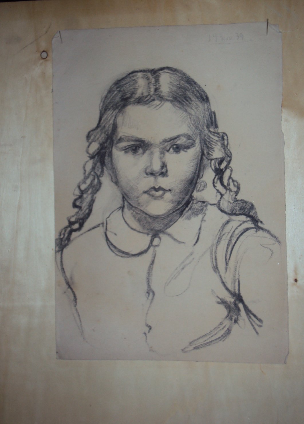 Prospetto di Minna, bambina (disegno) di Ciamarra Elena (sec. XX)