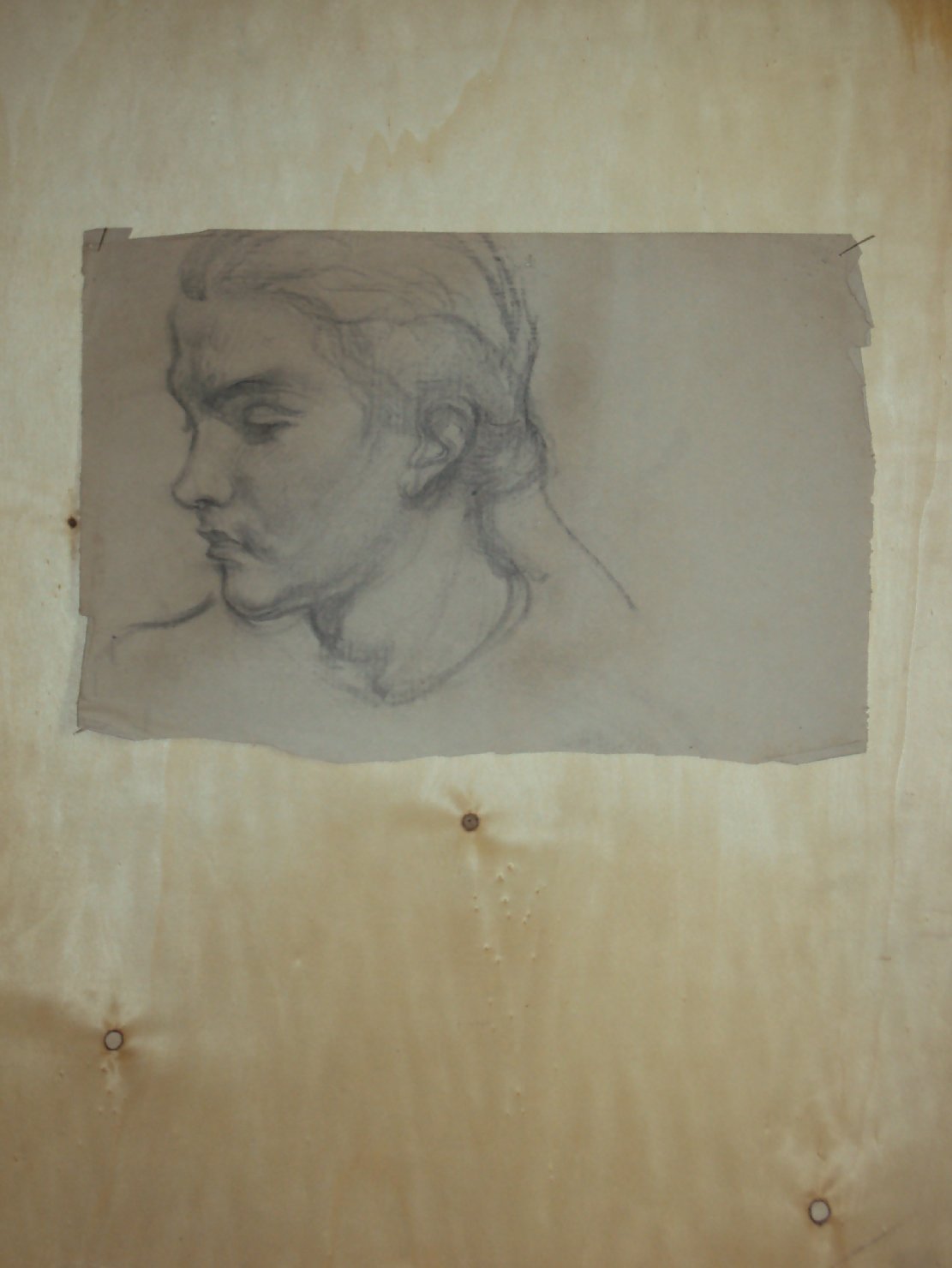 Profilo di Minna a 10 anni, bambina (disegno) di Ciamarra Elena (sec. XX)