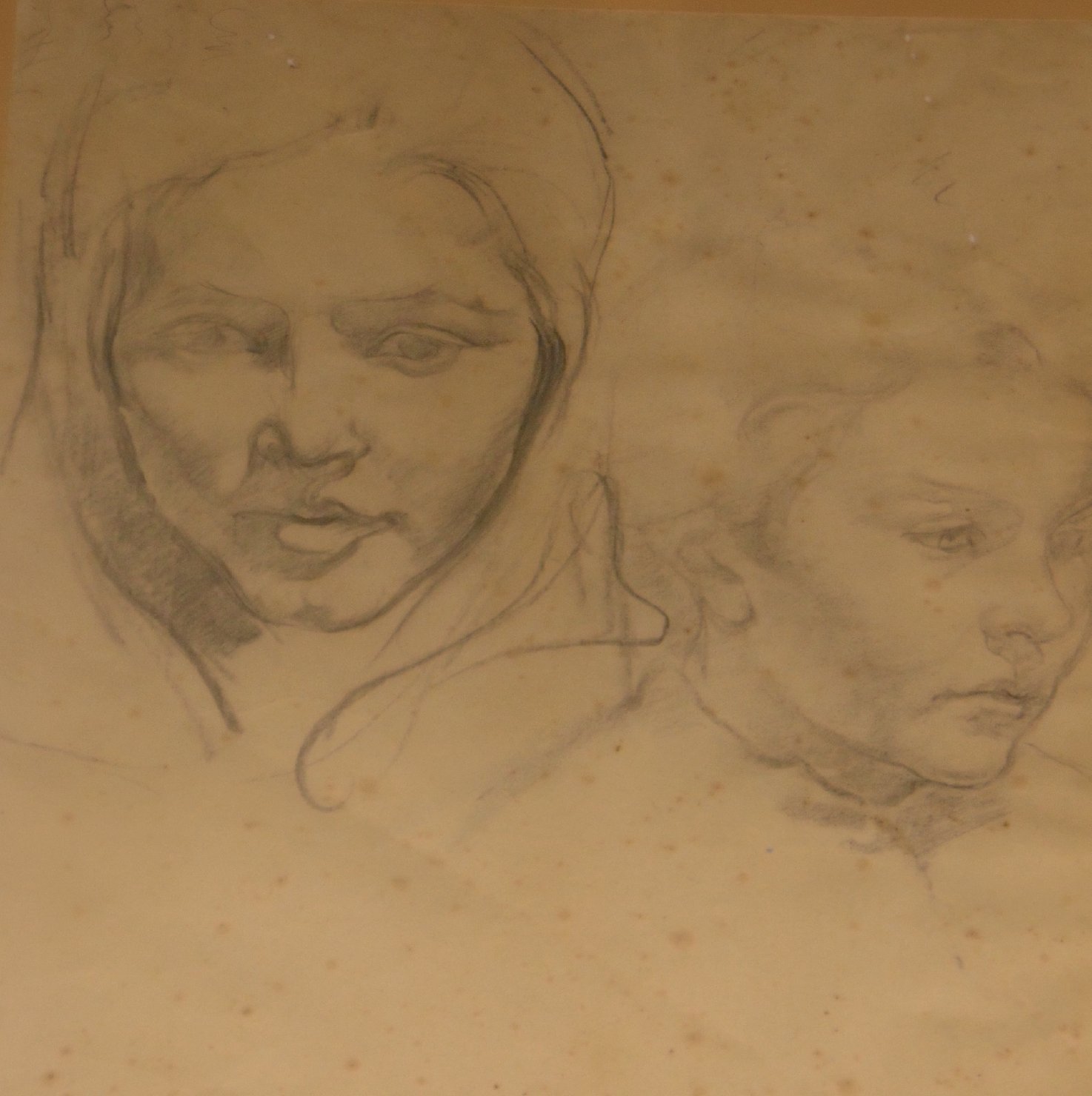 Schizzi di Minna e contadina, figura femminile (disegno) di Ciamarra Elena (sec. XX)