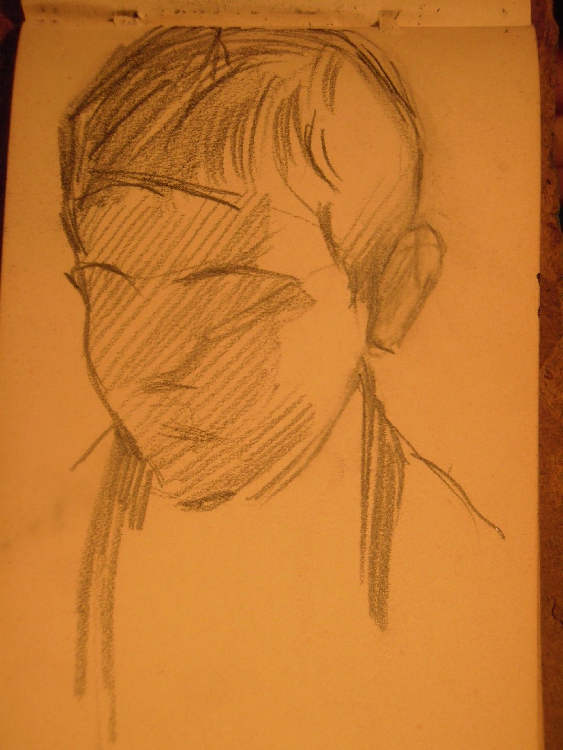 Abbozzo di ragazzino, ritratto di bambino (disegno) di Ciamarra Elena (sec. XX)