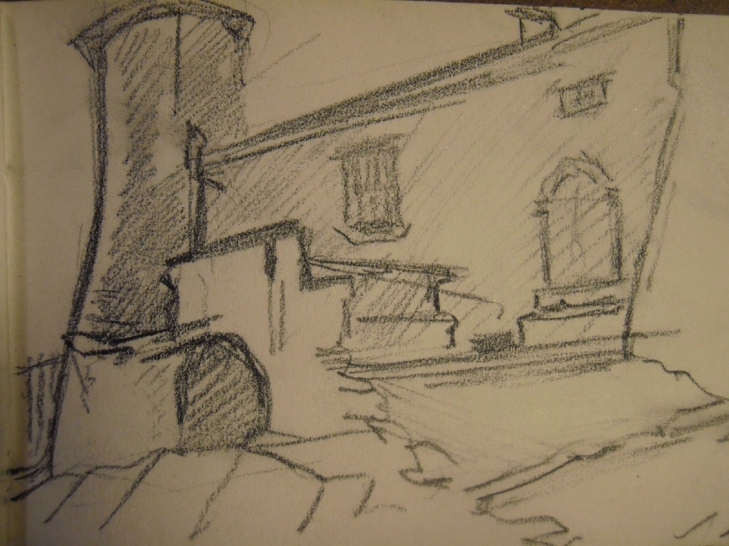 Schizzetto dell'ala Nord del castello, castello (disegno) di Ciamarra Elena (sec. XX)