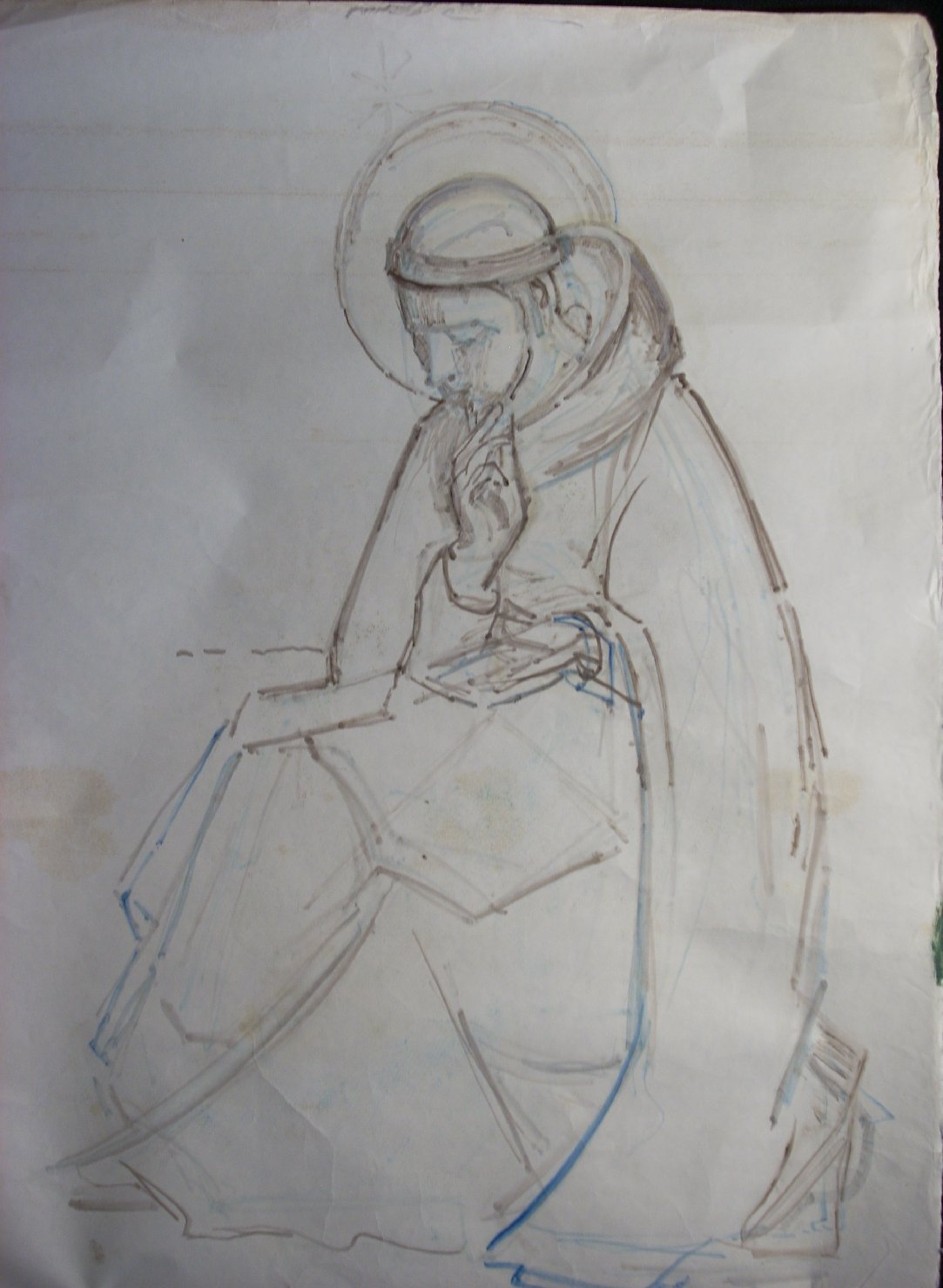 Studio di Santo, Santo (disegno) di Ciamarra Elena (sec. XX)