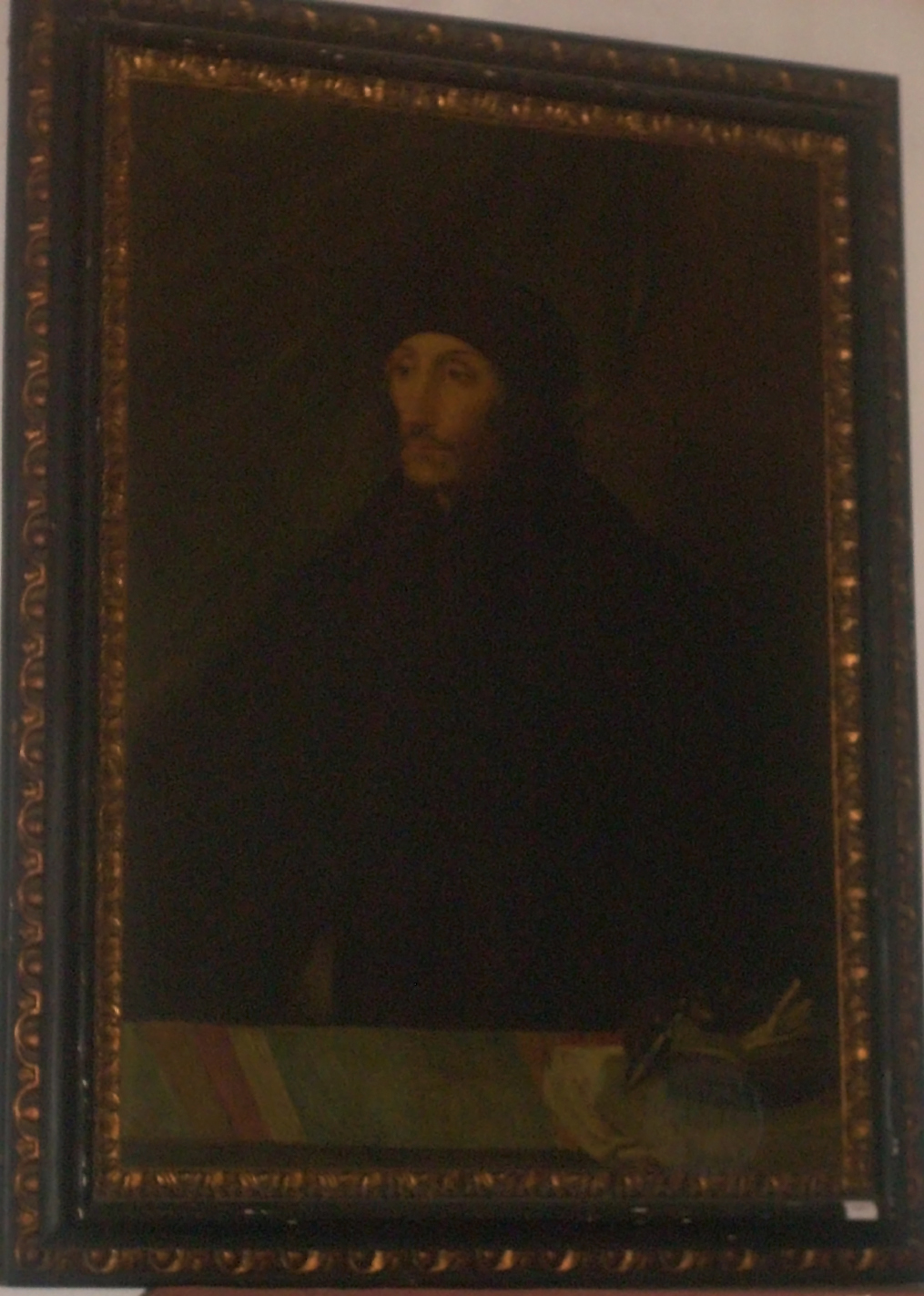 Copia di un Erasmo da Rotterdam di Holbein, figura maschile (dipinto) di Ciamarra Elena (sec. XX)