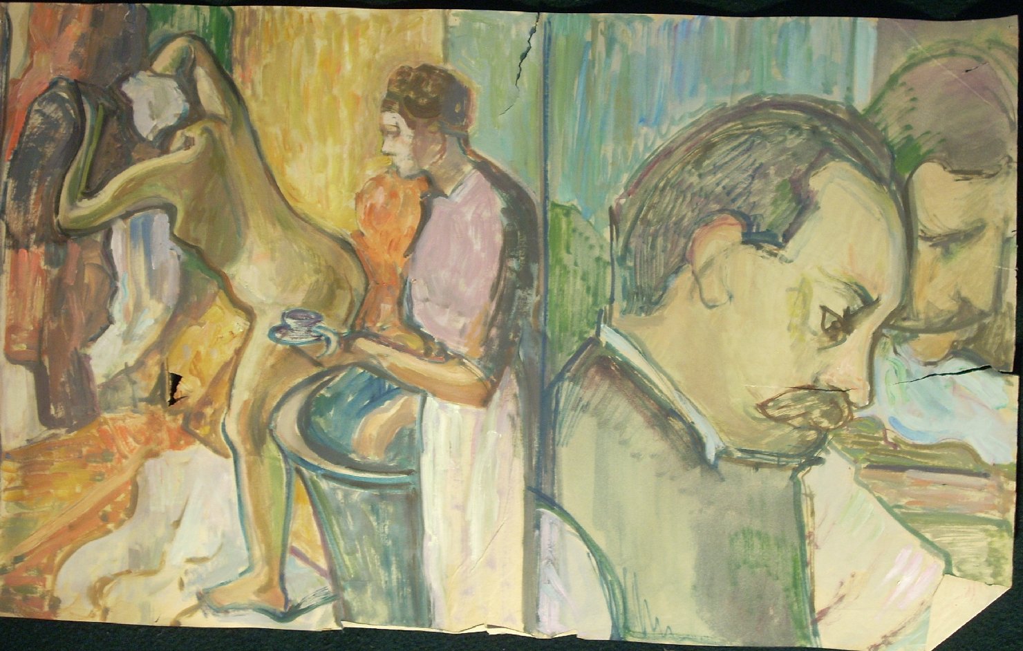 Studi vari da Impressionisti (disegno) di Ciamarra Elena (sec. XX)