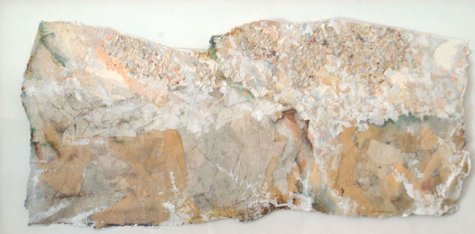 Astratto su carta, composizione astratta (dipinto) di Mastromauro Luigi (sec. XX)