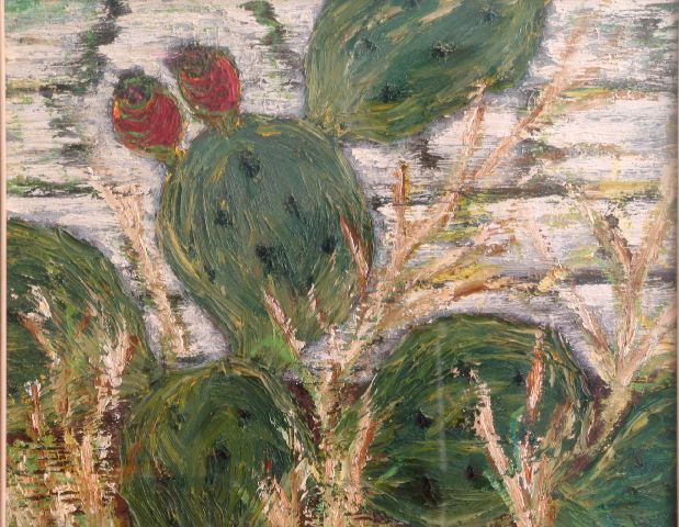 Fico d'India, pianta di fico d'India (dipinto) di Caprioli (seconda metà sec. XX)