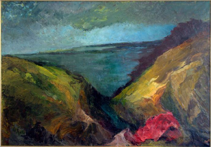 Paesaggio pugliese, Paesaggio (dipinto) di De Ruvo Anna (terzo quarto sec. XX)