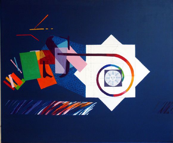 senza titolo, composizione astratta (dipinto) di Armenise Felicia (sec. XX)