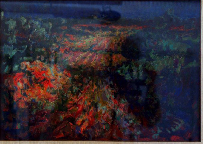 Paesaggio, Composizione astratta (dipinto) di Spizzico Raffaele (sec. XX)