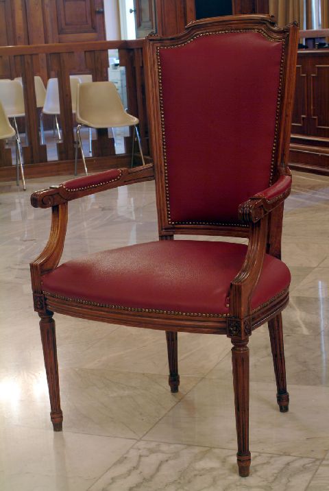 sedia - a braccioli - bottega italiana (prima metà sec. XX)