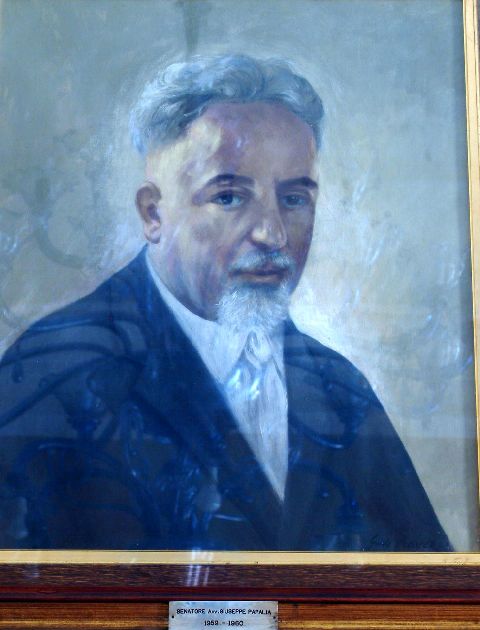 Senatore Avv. Giuseppe Papalia 1959-1960, ritratto di Giuseppe Papalia, sindaco di Bari (dipinto) di Prayer Guido (seconda metà sec. XX)