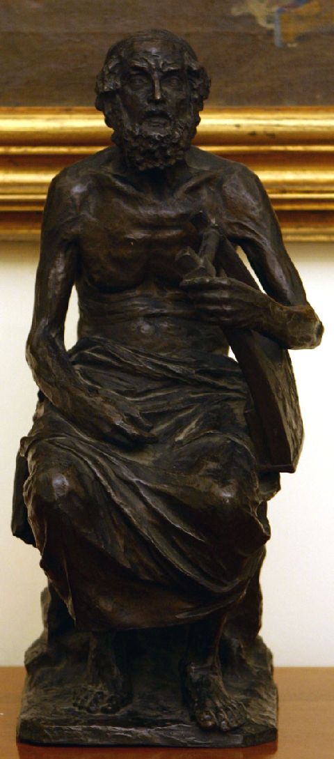 Omero, Omero con la lira (scultura) di D'Orsi Achille (metà sec. XX)
