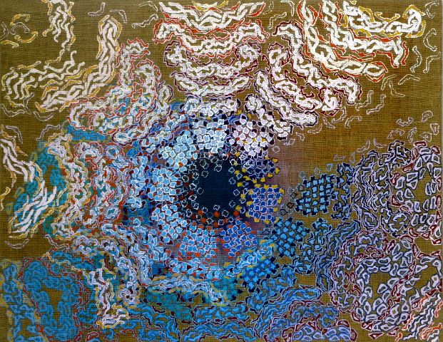 Composizione astratta, composizione astratta (dipinto) di Buono Lucia (ultimo quarto sec. XX)