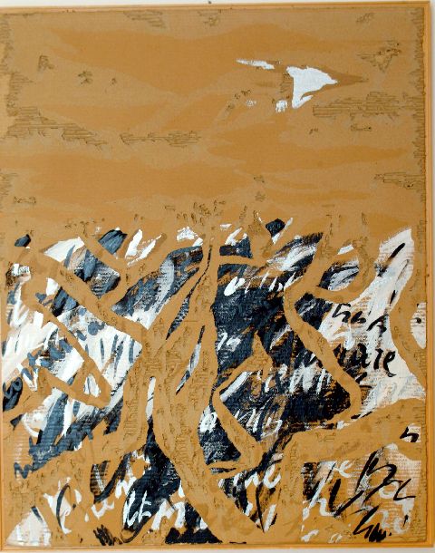 Cosmogonia, composizione astratta (dipinto) di Maggiulli Gianna (sec. XX)