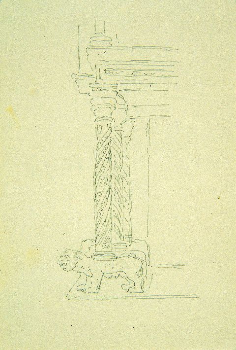 ambone di Alfano da Termoli a Ravello (disegno) di Piccinni Antonio (secc. XIX/ XX)