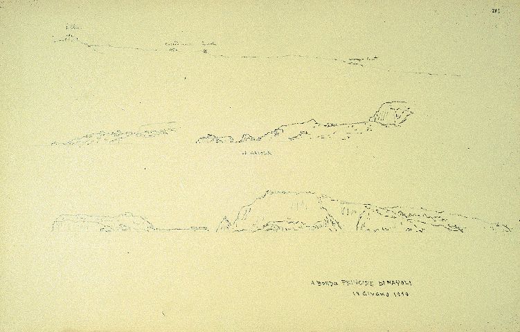 paesaggio (disegno) di Piccinni Antonio (sec. XIX)