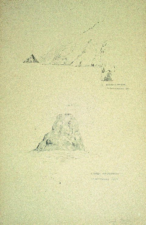 paesaggio (disegno) di Piccinni Antonio (sec. XIX)