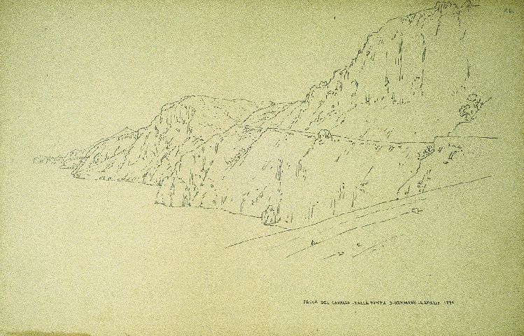 Secca del cavallo, paesaggio (disegno) di Piccinni Antonio (sec. XIX)