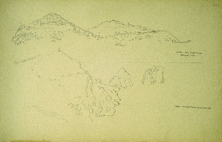 Capri, paesaggio (disegno) di Piccinni Antonio (sec. XIX)