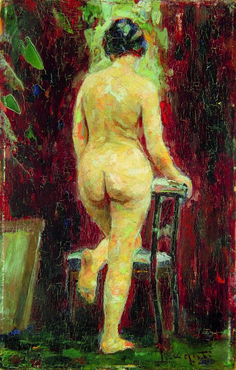 nudo di donna (dipinto) di Laudati Raffaele (secc. XIX/ XX)