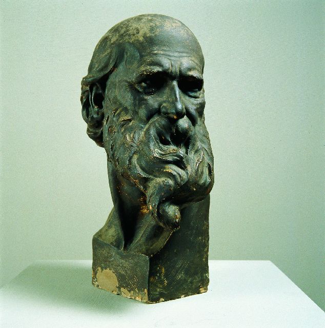 il filosofo, testa d'uomo con barba (scultura) di Stella Gaetano (inizio sec. XX)